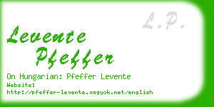 levente pfeffer business card